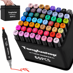 Tongfushop 60+2 Farben Filzstifte Set 🌈🎨