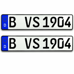 🚗🔖 VooSale 2 Autoschilder | Nummernschilder DIN-zertifiziert und reflektierend