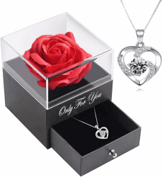 Ewige Rosen Geschenk für Muttertag 🌹💖 - Premium Schmuckset mit Ewiger Rose