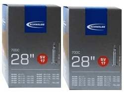 🚴‍♂️ Deal des Tages: 2x Schwalbe SV17 SV 17 Schlauch 28 x 1,2 - 1,75 28/47-622 OVP, Schwarz 🛍️