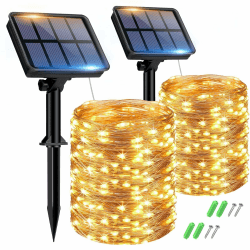 🌞🌳 btfarm Solar Lichterkette Aussen 2x15M 150 LED 🌟🎉