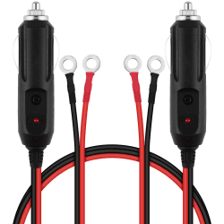 🔌🚗 Zigarettenanzünder Stecker, 2 Stück 12V 24V Autostecker mit LED Licht 12V Kfz Stecker Autostecker Universalstecker