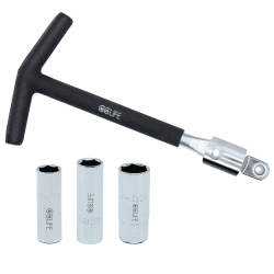 🔧🏍️ CCLIFE Zündkerzenschlüssel Universal 16mm, 18mm, 21mm 4-teilig für Auto und Motorrad 🏍️🔧