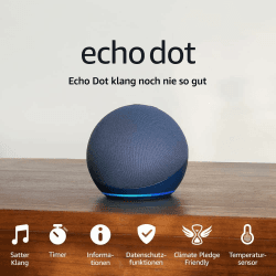 Echo Dot (Neueste Generation) in Tiefseeblau 🎵🏠