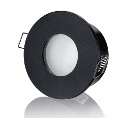 Lambado® LED Spots Flach für Badezimmer IP65 in Schwarz 🌟 Moderne Deckenstrahler/Einbaustrahler für Außen inkl. 230V 5W Strahler neutralweiß dimmbar 🌿 Hell & Sparsam