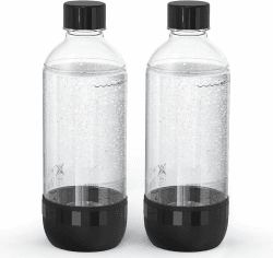 Thorder Soda-Flaschen, 1 Liter, wiederverwendbare BPA-freie Sprudelwasserflaschen, PET, für Soda-Maschine, Sprudelwasserbereiter, 2 Stück schwarze nachfüllbare Flaschen 🥤🌿