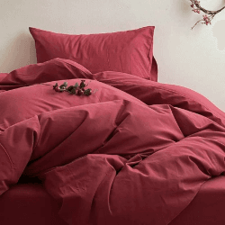 Lanqinglv Bettwäsche 135x200 cm Rot 2teilig 🛌😍