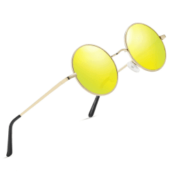 🕶️🌞 wearPro Sonnenbrille-Herren-Damen-Rund-Polarisiert UV400 Schutz Retro Vintage Hippie Steampunk Sonnenbrille Unisex