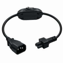 C14 auf C5 Kabel mit Schalter IEC 320 Netzadapterkabel 10A 250V - Deal des Tages! 🌹❤️