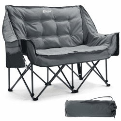 Portal Campingstuhl faltbar 2 Personen Doppel Klappstuhl Camping Faltsofa 🏕️🪑