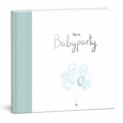 mintkind® Gästebuch 'Meine Babyparty' Blau 🍼💕 | Babyparty Geschenk Junge & Mädchen