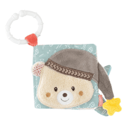 Fehn Soft Bilderbuch Bruno - Baby Fühlbuch aus Stoff mit Tier Motiven 🐻🦈☁️
