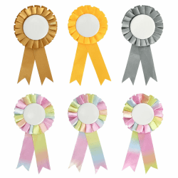 🐴🏅 6 Stück/Satz Turnierschleife Pferd Hobby Horse Zubehör 🌈🏆