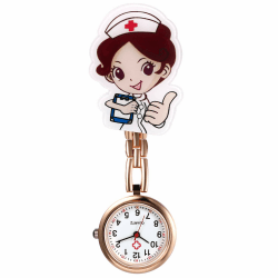 Avaner Krankenschwesteruhr Cartoon Taschenuhr mit Clip A-rosegold1 ⌚️👩‍⚕️