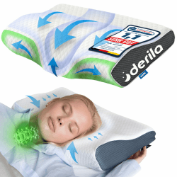 Derila Nackenkissen Kopfkissen aus Memory Foam - Ergonomisches Kissen für Seiten-, Rücken- & Bauchschläfer 🦋