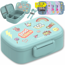 BEARFOOT Brotdose Kinder mit Fächern - Lunchbox BPA frei 🐻