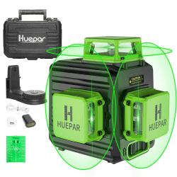 Huepar 3 x 360° Laser Wasserwaage Selbstnivellierend 🌟