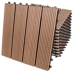 🌞🌿 Casaria® WPC Fliesen 30x30cm 11er Set 1m² 🌺🏡