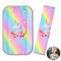 🦄 2 Stück Gurtpolster Auto Gurtschutz Sicherheitsgurt Schulterpolster Gurtschoner Gürtelkissen Schutzkissen Polsterung für Sitzgurt, Multicolor Angebot!