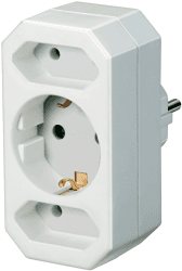 🔌 Brennenstuhl Mehrfachsteckdose, Steckdosenadapter 3-Fach weiß 🔌