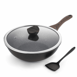 🔥 Angebot: Wokpfanne Induktion, 30 cm Wok mit Deckel 🍳