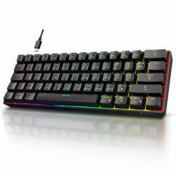 🎮🔥 KOORUI Gaming Tastatur: Mechanisch, RGB Hinterleuchtet, Kompakt! 🌈