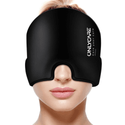 🌬️🧘‍♂️ ONLYCARE Migräne Maske - Upgraded Kühlmaske zur Schmerzlinderung 🌿