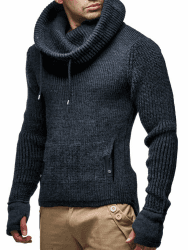 Leif Nelson Herren Strickpullover mit Kragen 🧥❄️ | Winterpullover im Regular Fit