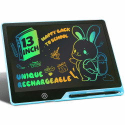 🎁 LCD Schreibtafel Kinder Wiederaufladbar 13 Zoll Maltafel Blau 🌟