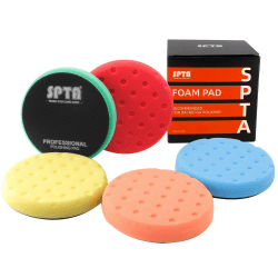 SPTA 5tlg 125mm Klett Waffle Polierpad Polierschwämme Set 🚗