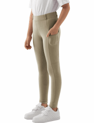 🐎 MoFiz Kinder Reithose Mädchen Vollbesatz mit Silikon 🌟 Kinder Reitleggings mit Reißverschlusstasche - Sommer Angebot