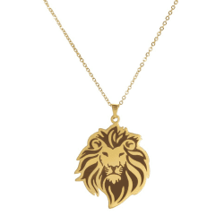 EUEAVAN Löwe Anhänger Halskette 🦁 Edelstahl Kette Classic Animal King Schmuck für Frauen Männer Mädchen Jungen Geschenke