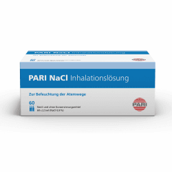 🌬️ PARI Kochsalzlösung zum Inhalieren für Kinder und Erwachsene – 60 Ampullen á 2,5ml NaCl 0,9 Inhalationslösung - Steril und ohne Konservierungsstoffe