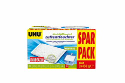 🌬️ UHU Luftentfeuchter Nachfüllbeutel Sparpack - 3 x 450 g 🌧️