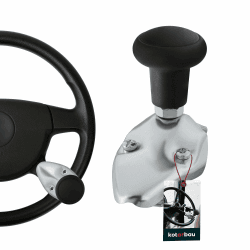 🚜 KOTARBAU® Lenkhilfe Lenkradknauf Universal Schwarz Aluminium ⌀ 5 cm