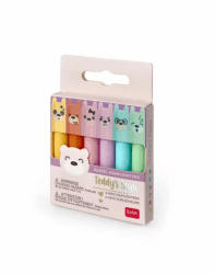 Legami - Teddy's Style: Set mit 6 Mini-Textmarkern