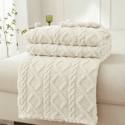 WONGS BEDDING Kuscheldecke Flauschig Decke für Sofa, Boho Decke Sofadecke Wolldecke 220x240