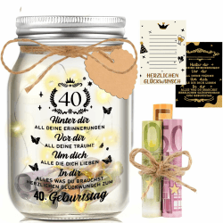 LED Flaschenlicht Geldgeschenke Geburtstag 40 - Coole Geschenkideen 🎉