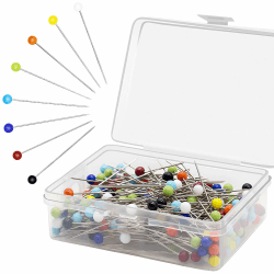 Bunte Glaskopfstecknadeln Set - 250 Stück