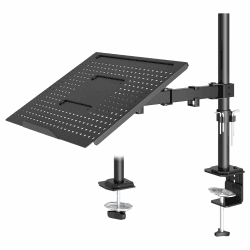 Redbat Monitorarm mit belüfteter Laptopablage - Ergonomische Monitorhalterung und Laptopständer