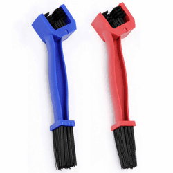 Ketten Reinigungsbürsten 2 Stück Set 🔵🔴 - Kettenreiniger Bürste für Auto- Motorrad-, Fahrrad- oder Rollerketten