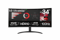 🖥️ LG Electronics 34WR50QK-B.AEU UltraWide 1800R Curved QHD Monitor 34" | Angebotspreis: 244.99€