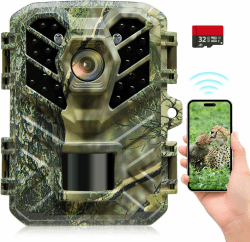 📸 Wildkamera mit Handyübertragung App, 32MP Mini WLAN Wildkamera 🌿🦌