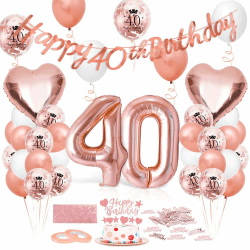 Luftballon 40. Geburtstag Roségold - Geburtstagsdeko 40 Jahre 🎈🎉