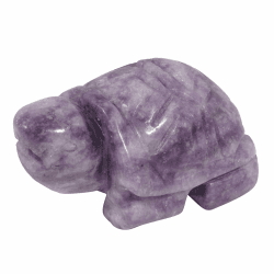 Lila Lepidolit Schildkröten-Statue 🐢🔮