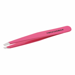 TWEEZERMAN Pinzette Pretty in Pink 🌸 | Professionelle Augenbrauenpinzette aus rostfreiem Edelstahl