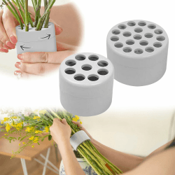 🌸 2 Stücke graue Spiral-Stielhalter für Vasen, Blumenstrauß Twister 🌿