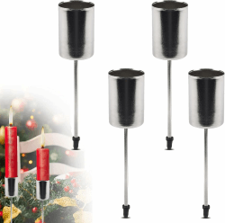 🕯️🎄 4 Stück Kerzenhalter Adventskranz - Weihnachtsdeko 🎁