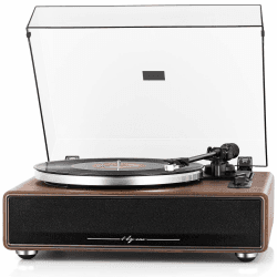 🎶 1 by ONE Plattenspieler mit Integrierten Lautsprechern Bluetooth 33/45 U/min
