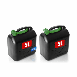 🚗 BigDean 2 Stück Benzinkanister 5L mit flexiblem Ausgießer 🛢️